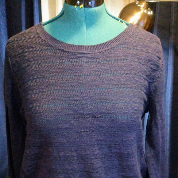 Style & Co Mixed Media High-Low Top in Blue Sz PL NWT - Picture 13 of 13